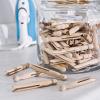 imageHoneyCanDo 100 Pack Round Birch Wood Clothespins Durable Wood Clips For Hanging Clothes Pins And Laundry For Organizing Drying ampamp Everyday Use Practical Hanging Solutions Reliable Wooden Clips100Pack