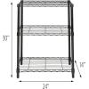imageHoneyCanDo 3Tier Heavy Duty Adjustable Shelving Unit BlackBlack