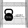 imageHoneyCanDo 3Tier Heavy Duty Adjustable Shelving Unit BlackChrome