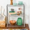 imageHoneyCanDo 3Tier Heavy Duty Adjustable Shelving Unit BlackChrome