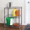 imageHoneyCanDo 3Tier Heavy Duty Adjustable Shelving Unit BlackChrome