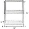 imageHoneyCanDo 3Tier Heavy Duty Adjustable Shelving Unit BlackChrome