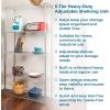 imageHoneyCanDo 3Tier Heavy Duty Adjustable Shelving Unit BlackChrome