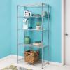 imageHoneyCanDo 3Tier Heavy Duty Adjustable Shelving Unit BlackChrome