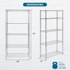 imageHoneyCanDo 3Tier Heavy Duty Adjustable Shelving Unit BlackChrome