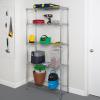 imageHoneyCanDo 3Tier Heavy Duty Adjustable Shelving Unit BlackChrome