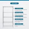 imageHoneyCanDo 3Tier Heavy Duty Adjustable Shelving Unit BlackChrome