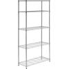 imageHoneyCanDo 3Tier Heavy Duty Adjustable Shelving Unit BlackChrome