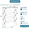 imageHoneyCanDo Collapsible Laundry Drying Rack Sturdy Steel Foldable ampamp Portable Clothes Drying Rack SpaceSaving Design Indoor ampamp Outdoor Drying Ideal for Laundry Room 50lb Capacity Silver