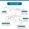 imageHoneyCanDo HeavyDuty Foldable Laundry Drying Rack  Portable Shoes ampamp Clothes Rack for Indoor ampamp Outdoor Use SpaceSaving Design Easy to Fold Gullwing Design Sturdy Metal 50lb Capacity White