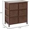 imageHoneyCanDo Home Storage Woven strap 6 drawer chest blk Espresso 30 lbs USBrown