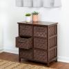 imageHoneyCanDo Home Storage Woven strap 6 drawer chest blk Espresso 30 lbs USBrown