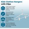 imageHoneyCanDo Kids Clothes Hanger Baby Clothes Hangers with Clips Removable Clips are Designed to Keep Bottoms and Tops Perfectly Paired Making it Easier to Organize and Store Outfits 18 Pack7 x 025 x 1175 inches Pack of 8