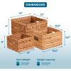 imageHoneyCanDo Natural BasketLg Square LargeSmall