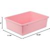 imageHoneyCanDo PRTSRT1602Smred Small Plastic bin redLight Pink