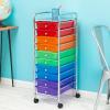 imageHoneyCanDo Rolling Storage Cart and Organizer with 12 Plastic Drawers10Drawer Office Cart