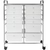 imageHoneyCanDo Rolling Storage Cart and Organizer with 12 Plastic Drawers12Drawer Studio Cart