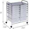 imageHoneyCanDo Rolling Storage Cart and Organizer with 12 Plastic Drawers12Drawer Studio Cart