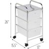 imageHoneyCanDo Rolling Storage Cart and Organizer with 12 Plastic Drawers3Drawer Office Cart