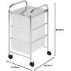 imageHoneyCanDo Rolling Storage Cart and Organizer with 12 Plastic Drawers3Drawer Office Cart