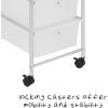 imageHoneyCanDo Rolling Storage Cart and Organizer with 12 Plastic Drawers3Drawer Office Cart
