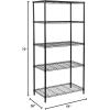 imageHoneyCanDo SHF06831 5Tier Black Storage Shelves 18Inches x 36Inches x 72Inches Black Powder CoatBlack