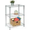 imageHoneyCanDo 3Tier Heavy Duty Adjustable Shelving Unit BlackChrome