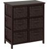 imageHoneyCanDo Home Storage Woven strap 6 drawer chest blk Espresso 30 lbs USEspresso