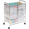 imageHoneyCanDo Rolling Storage Cart and Organizer with 12 Plastic Drawers12Drawer Studio Cart