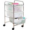 imageHoneyCanDo Rolling Storage Cart and Organizer with 12 Plastic Drawers3Drawer Office Cart