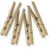 imageHoneyCanDo Wooden Clothespins  HeavyDuty Laundry Clips ampamp Clothes Wood Clips for Crafts Natural Wood with Strong Grip Clothes Pins Ideal for Drying ampamp Home Organization 100 per PackMedium 24 Count  Pack of 1