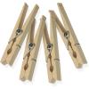 imageHoneyCanDo Wooden Clothespins  HeavyDuty Laundry Clips ampamp Clothes Wood Clips for Crafts Natural Wood with Strong Grip Clothes Pins Ideal for Drying ampamp Home Organization 100 per PackMedium
