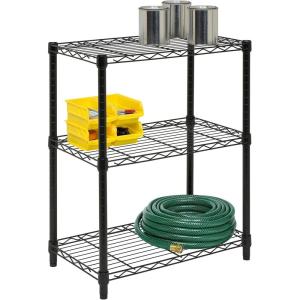 imageHoneyCanDo 3Tier Heavy Duty Adjustable Shelving Unit BlackBlack