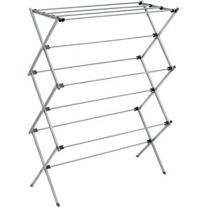 imageHoneyCanDo Collapsible Laundry Drying Rack Sturdy Steel Foldable ampamp Portable Clothes Drying Rack SpaceSaving Design Indoor ampamp Outdoor Drying Ideal for Laundry Room 50lb Capacity Silver