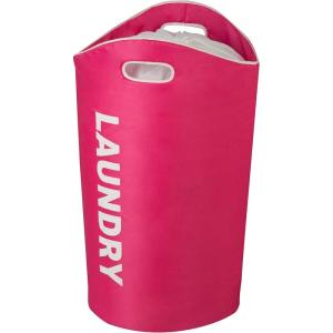 imageHoneyCanDo Laundry Basket Waterproof Laundry Hamper Laundry Bag for Dorm Room Clothes Hamper Stands Up Well Collapsible Laundry Basket Easy Storage PinkHoney Can Do Laundry Tote  Pink HMP09647 Pink
