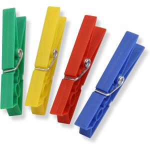 imageHoneyCanDo Waterproof Colorful Clothespins  2 lb Capacity Heavy Duty Plastic Pins Clothes Pins Colored for Crafts Laundry Drying Clotheslines Chip Clips ampamp Home Organization 50 per Pack