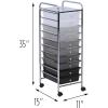 imageHoneyCanDo 10 Drawer Cart Shaded CRT05255 AssortedCart