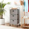 imageHoneyCanDo 3 Drawer Rolling Cart  Gray CRT06248 Grey 115 in L x 16125 in W x 355 in H 292 cm L x 41 cm W x 902 cm HGray
