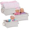 imageHoneyCanDo STO06684 Zig Zag Set of Nesting Baskets with Handles Set of 3Pack YellowGray