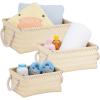imageHoneyCanDo STO06684 Zig Zag Set of Nesting Baskets with Handles Set of 3Pack YellowYellow