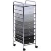 imageHoneyCanDo 10 Drawer Cart Shaded CRT05255 AssortedCart