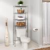 imageHoneyCanDo 4Tier OverTheToilet Storage Shelf  SpaceSaving Steel Bathroom Restroom Organizer with Neutral Chrome Finish Ideal for Towels Toiletries ampamp Essentials  24quotW x 68quotH x 11quotD