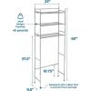 imageHoneyCanDo BTH05079 3Tier Metal Bathroom Shelf Space Saver 945 x 2283 x 5984 Chrome3Tier Bathroom Tower Shelf