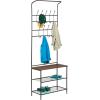 imageHoneyCanDo Entryway Storage Valet 2575quot L x 1225quot W x 7025quot H Black