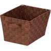 imageHoneyCanDo STO02985 Nested Woven Tote with Liner Esspresso Brown SmallBrown