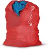 imageHoneyCanDo LBG01643 Mesh Laundry Bag with Drawstring Pink 25Inches L x 36Inches HRed