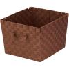 imageHoneyCanDo STO02985 Nested Woven Tote with Liner Esspresso Brown SmallBrown