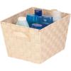 imageHoneyCanDo STO02985 Nested Woven Tote with Liner Esspresso Brown SmallCream
