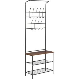 imageHoneyCanDo Entryway Storage Valet 2575quot L x 1225quot W x 7025quot H Black