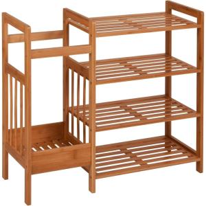 imageHoneyCanDo SHO02222 4Tier Bamboo Entryway Organizer